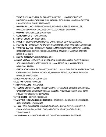 00b Recital Line Up 4